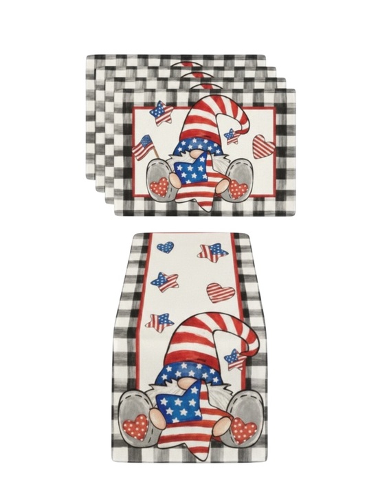 Other - Patriotic Star Gnome Table Runner and Placemats